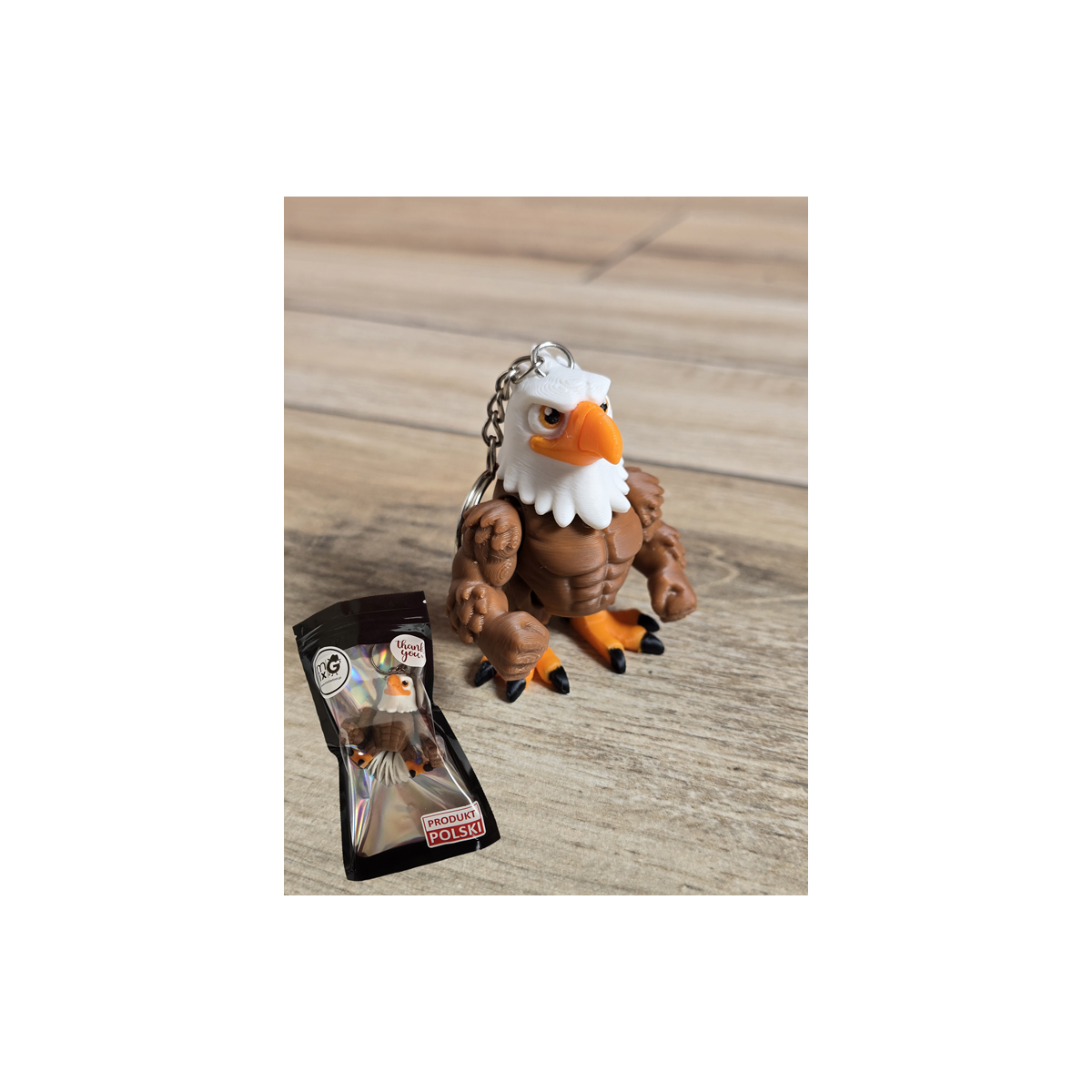 Breloczek Muskularny Orzeł 3D - Brelok Druk3d fidget Keychain mixGadzet