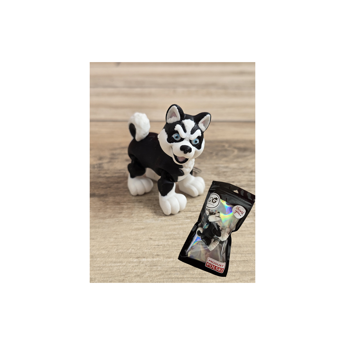 Breloczek Flexy Husky 3D - Brelok Druk3d fidget Keychain mixGadzet