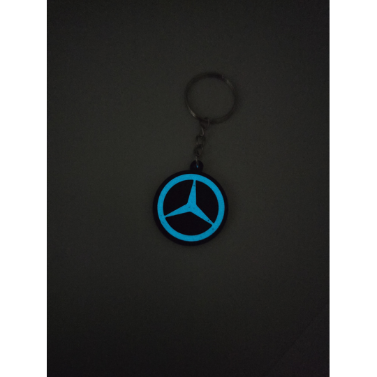 Breloczek Mercedes - Świeci w Nocy! 3d - Druk3d fidget Keychain mixGadzet