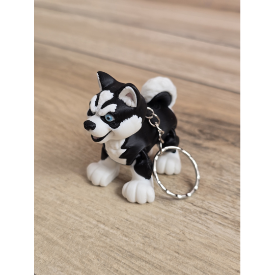 Breloczek Flexy Husky 3D - Brelok Druk3d fidget Keychain mixGadzet