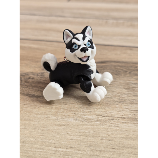 Breloczek Flexy Husky 3D - Brelok Druk3d fidget Keychain mixGadzet