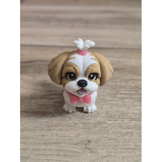 Figurka Shih Tzu z kitką 3D - Druk3d fidget mixGadzet