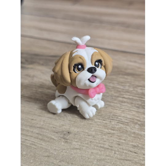 Figurka Shih Tzu z kitką 3D - Druk3d fidget mixGadzet