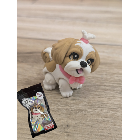 Breloczek Shih Tzu z kitką 3D - Brelok Druk3d fidget Keychain mixGadzet
