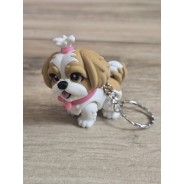 Breloczek Shih Tzu z kitką 3D - Brelok Druk3d fidget Keychain mixGadzet