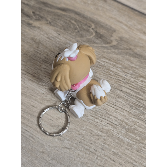 Breloczek Shih Tzu z kitką 3D - Brelok Druk3d fidget Keychain mixGadzet