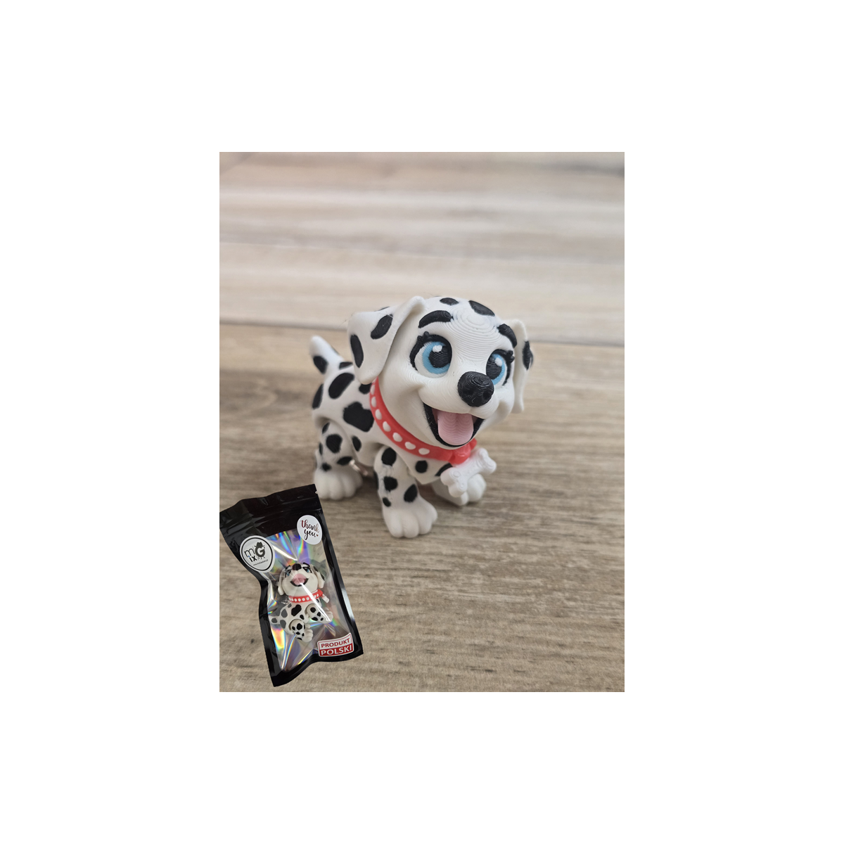Breloczek Flexy Dalmatyńczyk 3D - Brelok Druk3d fidget Keychain mixGadzet