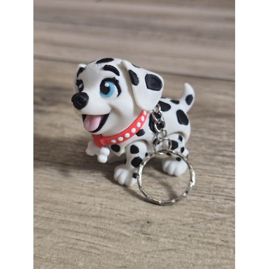 Breloczek Flexy Dalmatyńczyk 3D - Brelok Druk3d fidget Keychain mixGadzet