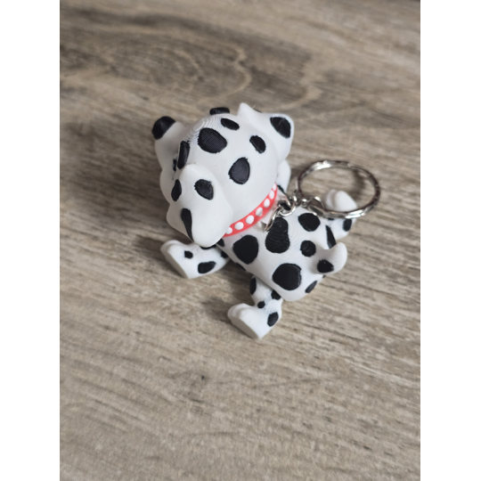 Breloczek Flexy Dalmatyńczyk 3D - Brelok Druk3d fidget Keychain mixGadzet