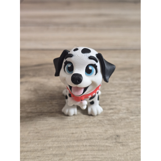 Figurka Flexy Dalmatyńczyk Czarne Uszy 3D - Druk3d fidget mixGadzet