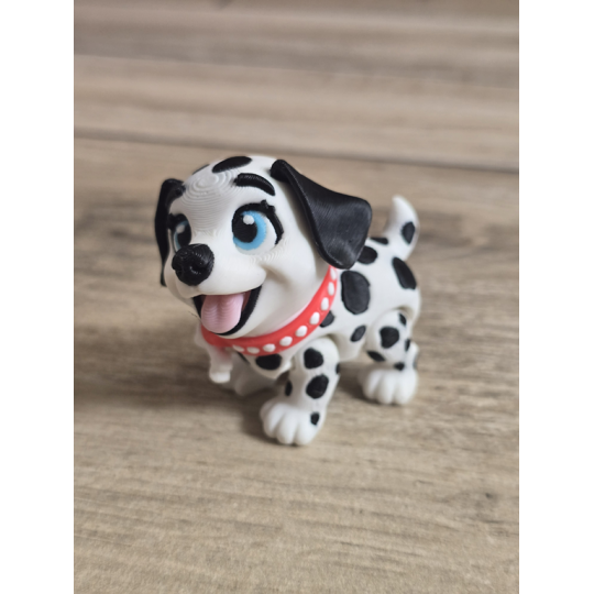 Figurka Flexy Dalmatyńczyk Czarne Uszy 3D - Druk3d fidget mixGadzet
