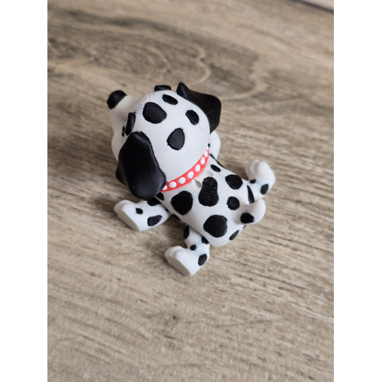 Figurka Flexy Dalmatyńczyk Czarne Uszy 3D - Druk3d fidget mixGadzet