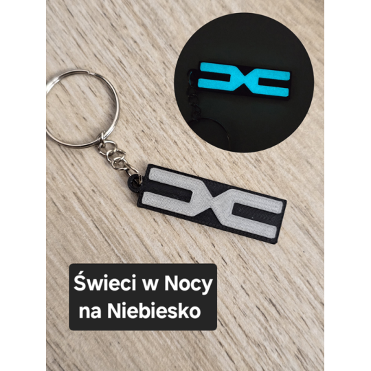 Breloczek Dacia - Świeci w Nocy! 3d - Druk3d fidget Keychain mixGadzet