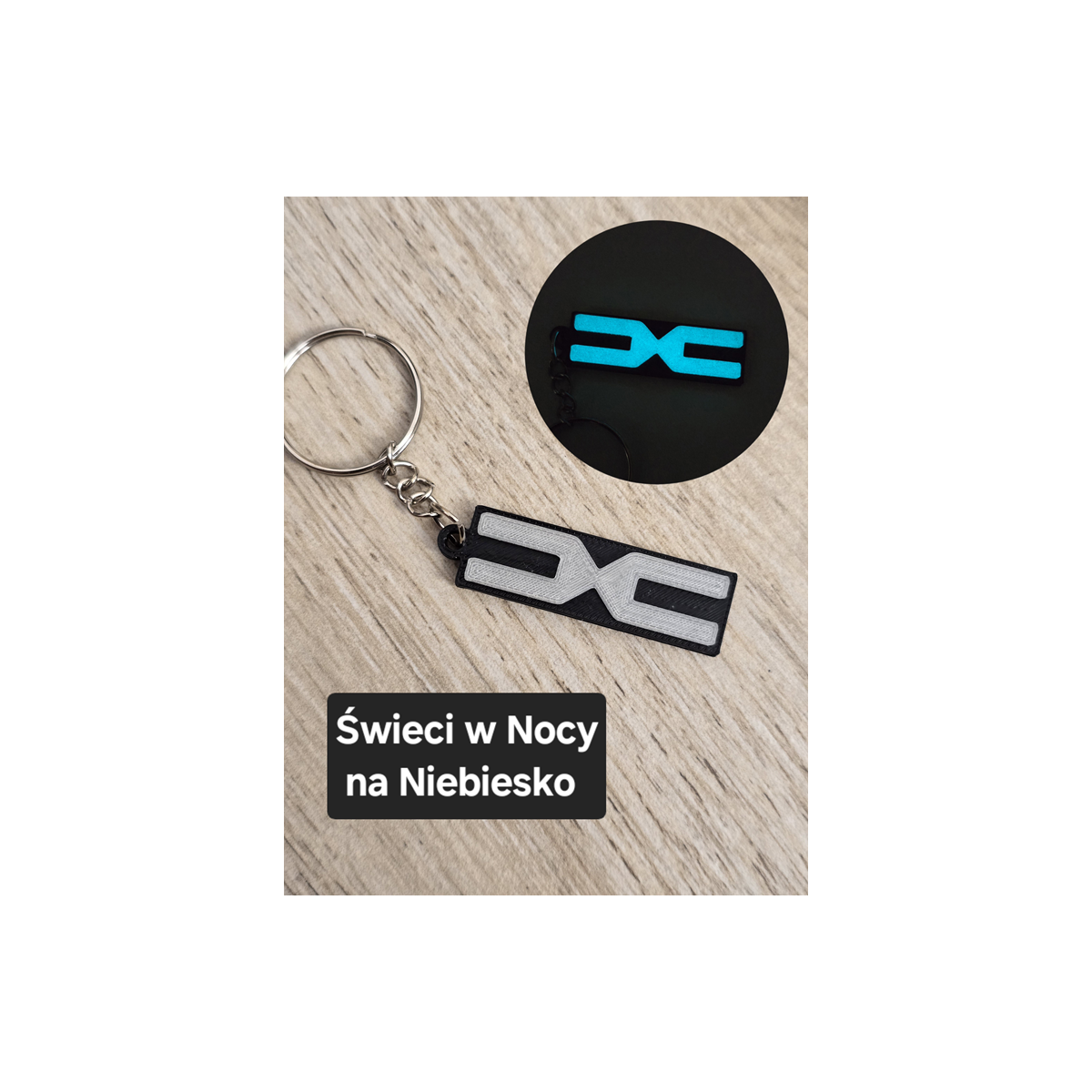 Breloczek Dacia - Świeci w Nocy! 3d - Druk3d fidget Keychain mixGadzet