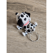 Breloczek Flexy Dalmatyńczyk Czarne Uszy 3D - Brelok Druk3d fidget Keychain