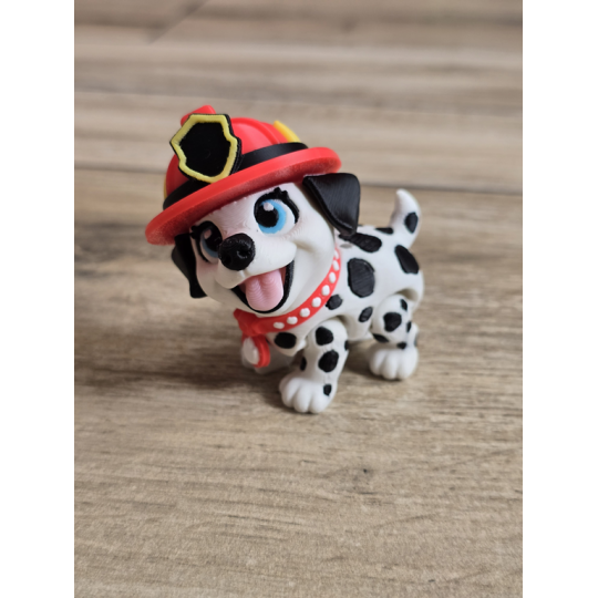 Figurka Flexy Dalmatyńczyk Strażak Czarne Uszy 3D - Druk3d fidget mixGadzet