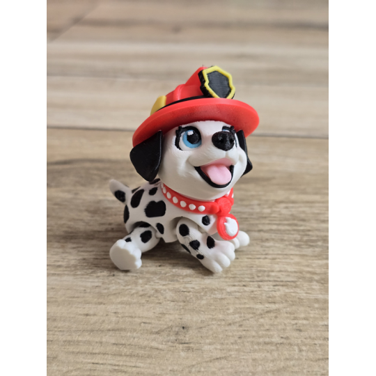 Figurka Flexy Dalmatyńczyk Strażak Czarne Uszy 3D - Druk3d fidget mixGadzet
