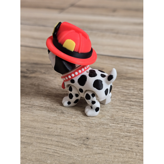 Figurka Flexy Dalmatyńczyk Strażak Czarne Uszy 3D - Druk3d fidget mixGadzet