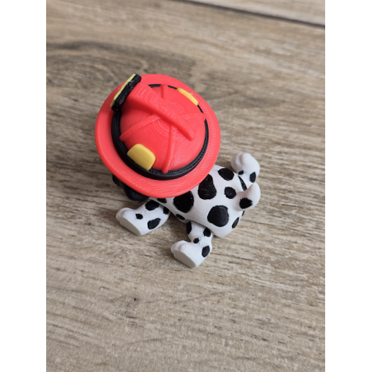 Figurka Flexy Dalmatyńczyk Strażak Czarne Uszy 3D - Druk3d fidget mixGadzet