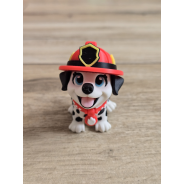 Breloczek Flexy Dalmatyńczyk Stażak Czarne Uszy 3D - Druk3d fidget Keychain