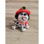 Breloczek Flexy Dalmatyńczyk Stażak Czarne Uszy 3D - Druk3d fidget Keychain