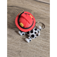 Breloczek Flexy Dalmatyńczyk Stażak Czarne Uszy 3D - Druk3d fidget Keychain