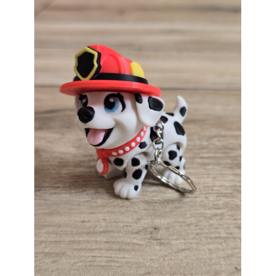 Breloczek Flexy Dalmatyńczyk Stażak 3D - Brelok Druk3d fidget Keychain
