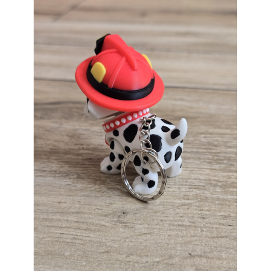 Breloczek Flexy Dalmatyńczyk Stażak 3D - Brelok Druk3d fidget Keychain