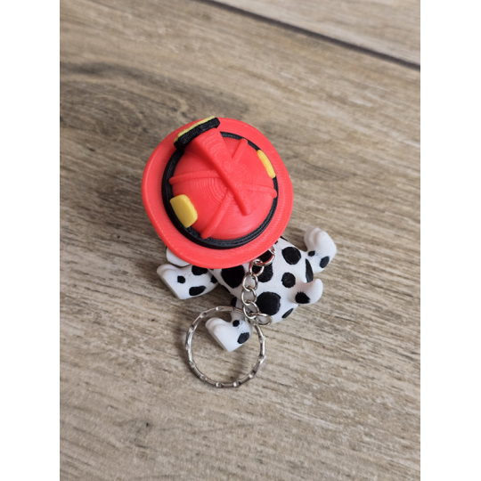 Breloczek Flexy Dalmatyńczyk Stażak 3D - Brelok Druk3d fidget Keychain