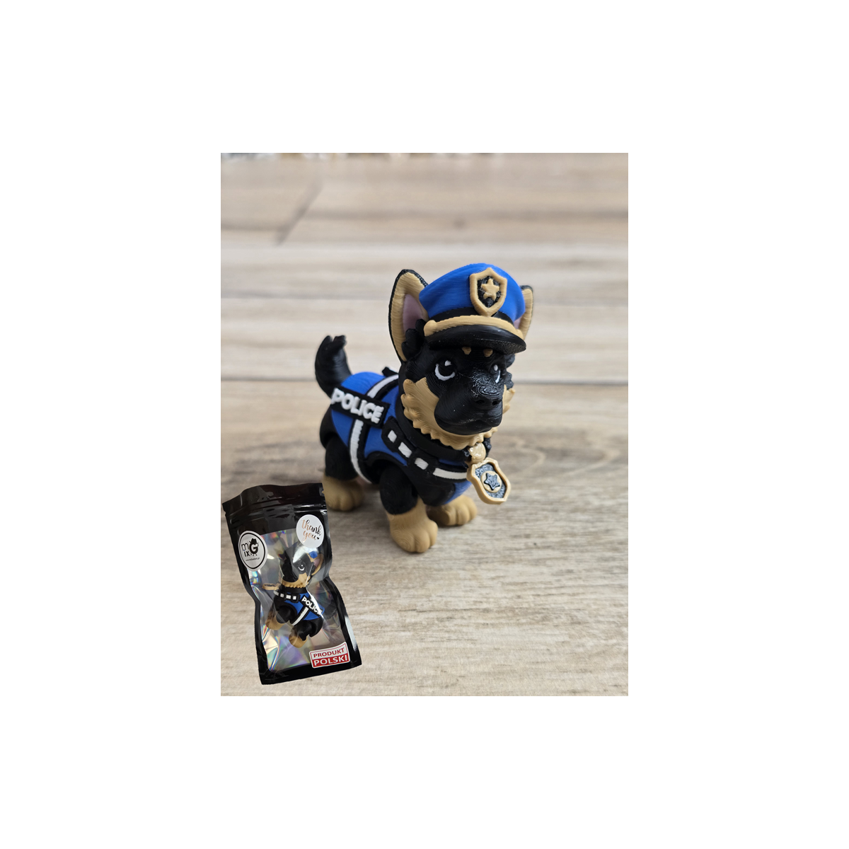 Figurka GSD K9 3D w Czapce - Druk3d fidget mixGadzet