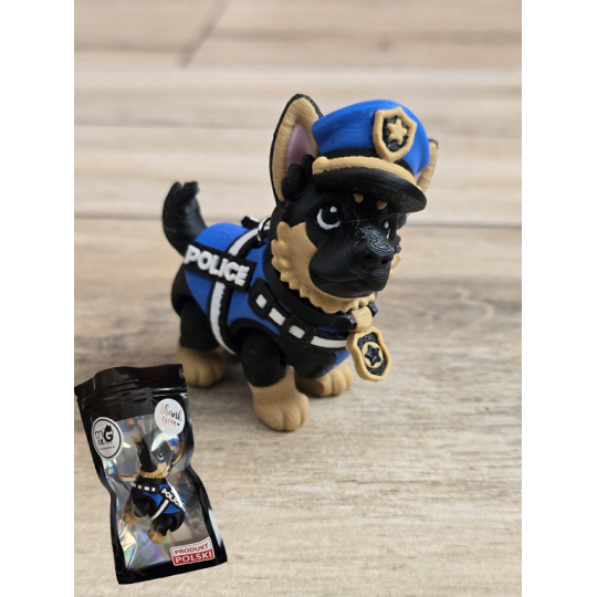 Breloczek GSD K9 3D w Czapce - Brelok Druk3d fidget Keychain mixGadzet
