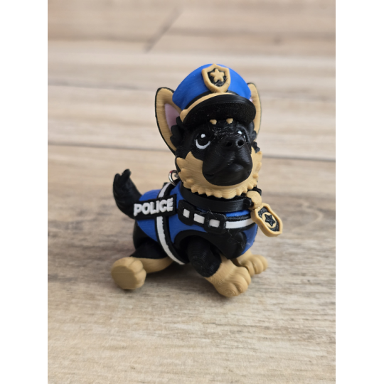 Breloczek GSD K9 3D w Czapce - Brelok Druk3d fidget Keychain mixGadzet
