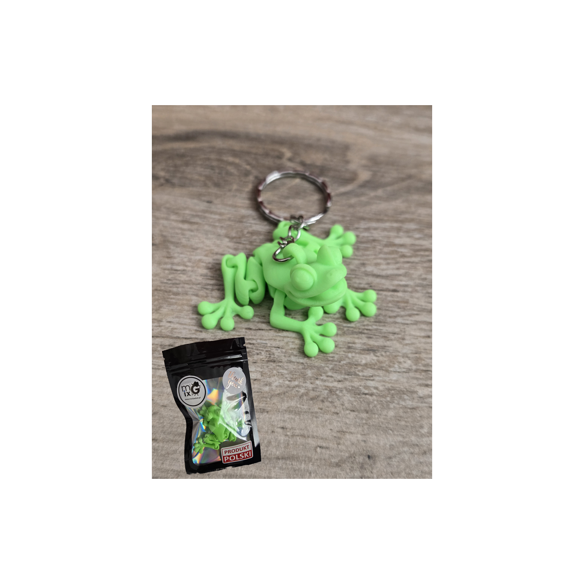Breloczek Żabka UV - Brelok Druk3d fidget Keychain mixGadzet
