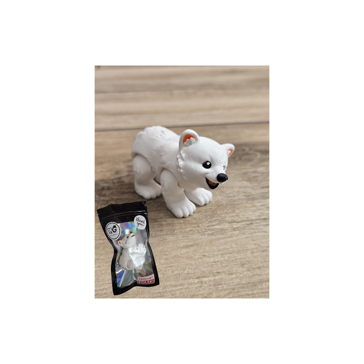 Figurka Białego Misia 3d - Druk3d fidget mixGadzet