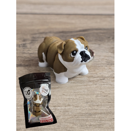 Breloczek Buldog 3D - Brelok Druk3d fidget Keychain mixGadzet