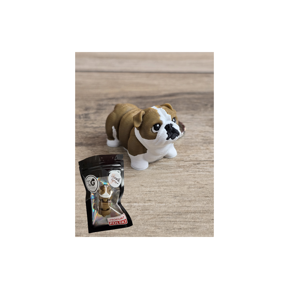 Breloczek Buldog 3D - Brelok Druk3d fidget Keychain mixGadzet