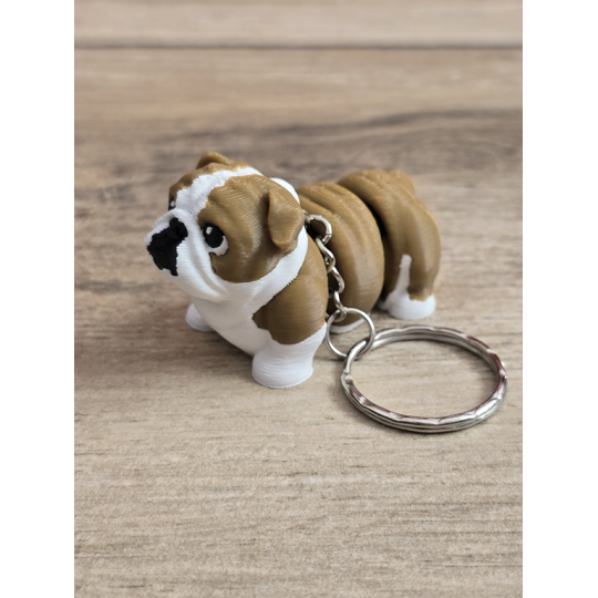 Breloczek Buldog 3D - Brelok Druk3d fidget Keychain mixGadzet
