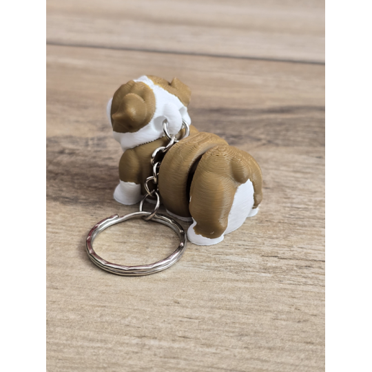 Breloczek Buldog 3D - Brelok Druk3d fidget Keychain mixGadzet