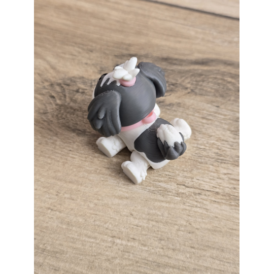 Figurka Shih Tzu z kitką Szary 3D - Druk3d fidget mixGadzet
