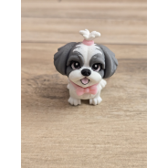 Breloczek Shih Tzu z kitką Szary 3D - Brelok Druk3d fidget Keychain