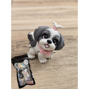 Breloczek Shih Tzu z kitką Szary 3D - Brelok Druk3d fidget Keychain
