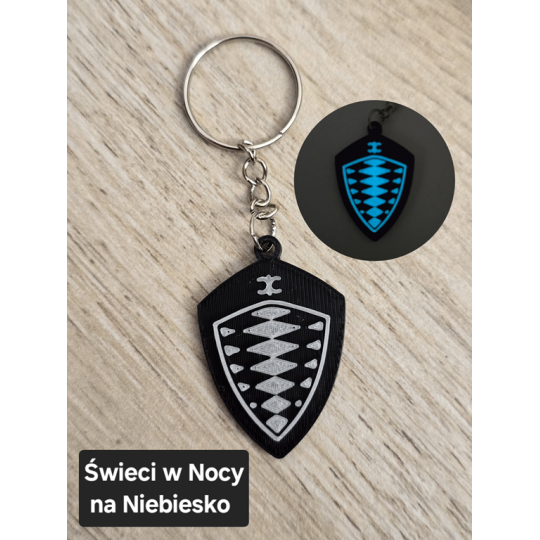 Breloczek Koenigsegg - Świeci w Nocy! 3d -Druk3d fidget Keychain mixGadzet