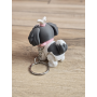 Breloczek Shih Tzu z kitką Szary 3D - Brelok Druk3d fidget Keychain