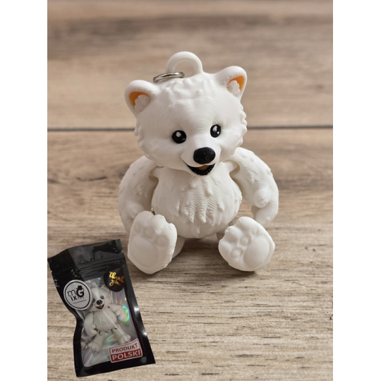 Breloczek Miś Polarny 3D - Brelok Druk3d fidget Keychain