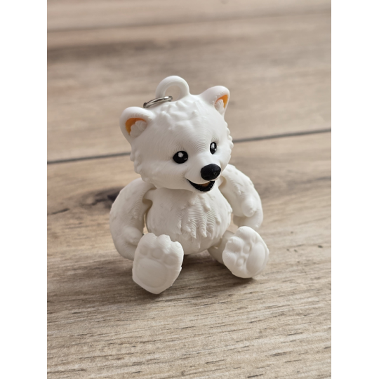 Breloczek Miś Polarny 3D - Brelok Druk3d fidget Keychain