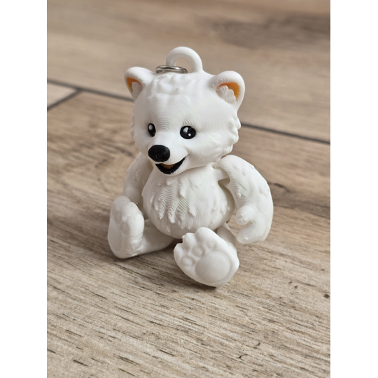 Breloczek Miś Polarny 3D - Brelok Druk3d fidget Keychain