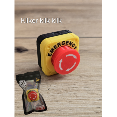 Kliker klik klik Przycisk Bezpieczeństwa 3D - Druk3d fidget mixGadzet