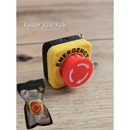 Breloczek Kliker Przycisk Bezpieczeństwa 3D - Druk3d fidget Keychain