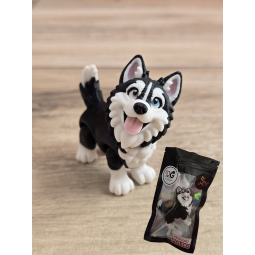 Figurka Husky z kolorowymi Oczami 3D - Druk3d fidget mixGadzet