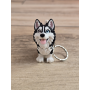 Breloczek Husky z kolorowymi Oczami 3D - Brelok Druk3d fidget Keychain